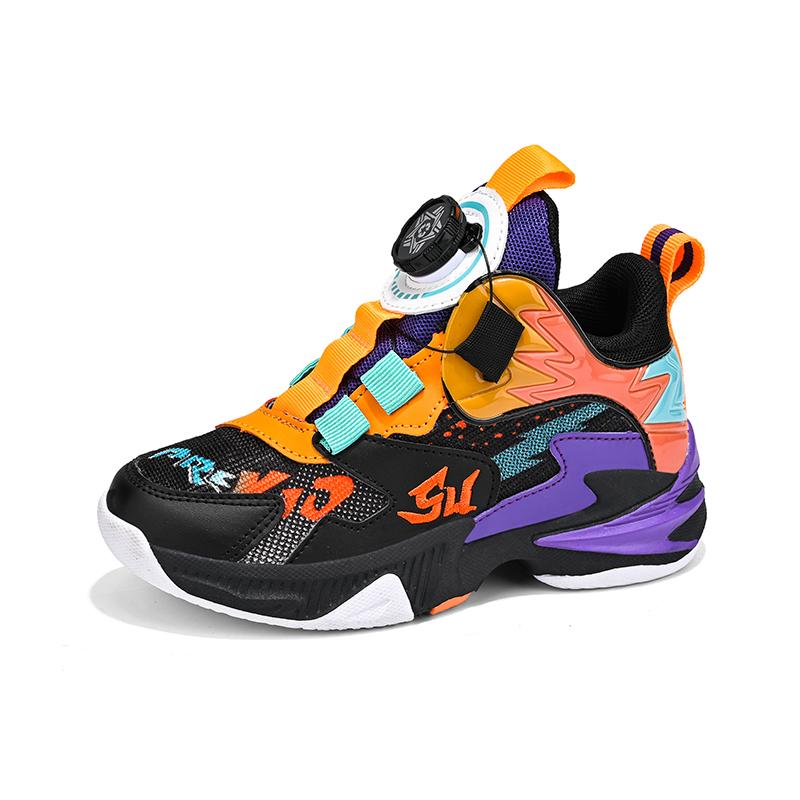 Детская обувь, новые детские баскетбольные кроссовки, нескользящие, амортизирующие, дышащие, кроссовки для студенческого спорта и бега