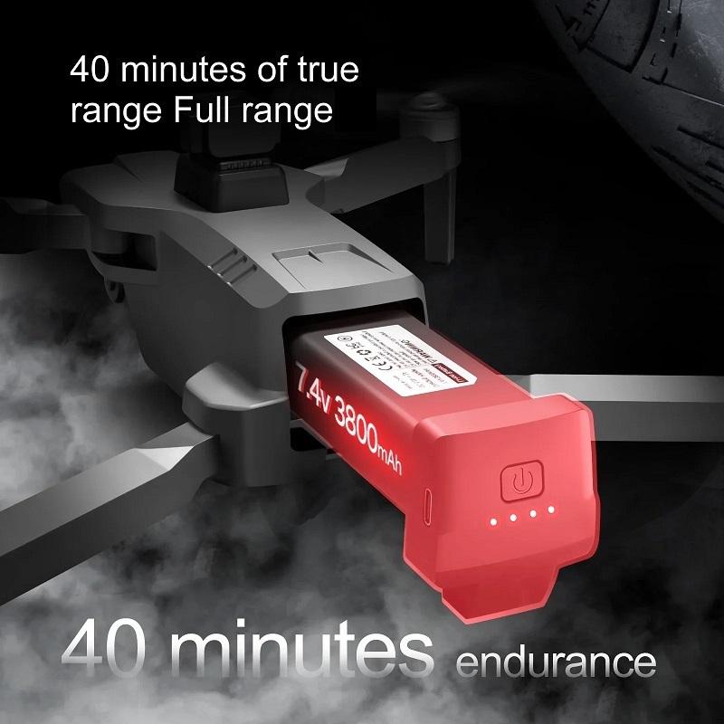 S155 ProMax Drone Battery 7.4V 3800mAh 40min Long Life For S155 Max Dron Spare Battery S155 Accessories Parts