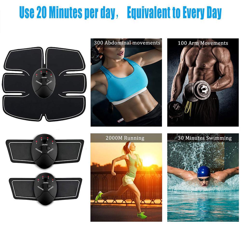 Смарт-электроимпульсное фитнес устройство для стимуляции мышц рук, ног, брюшного пресса с дистанционным управлением
