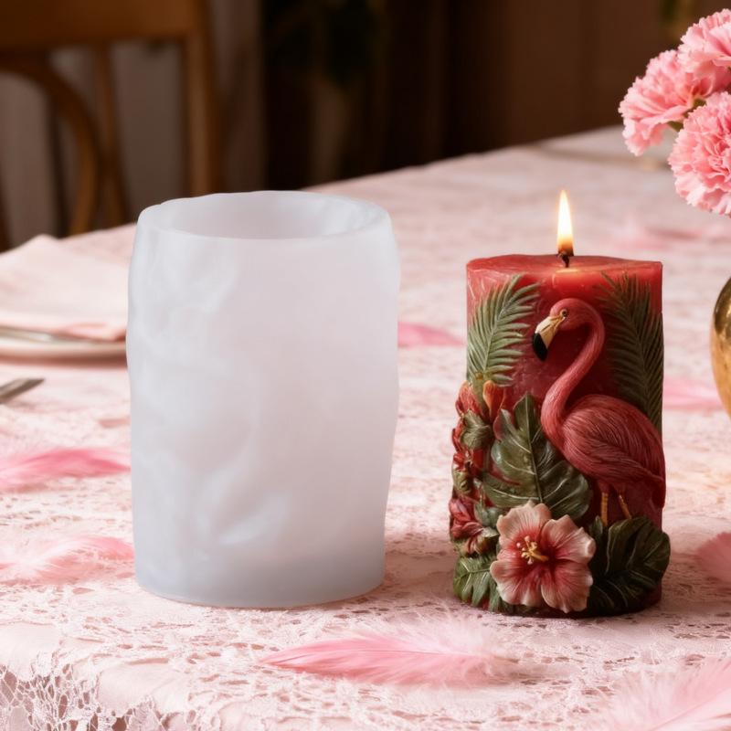 Силиконовая форма для 3D-рельефной ароматической свечи Фламинго, силиконовая форма для DIY-украшения Фламинго для декора дома