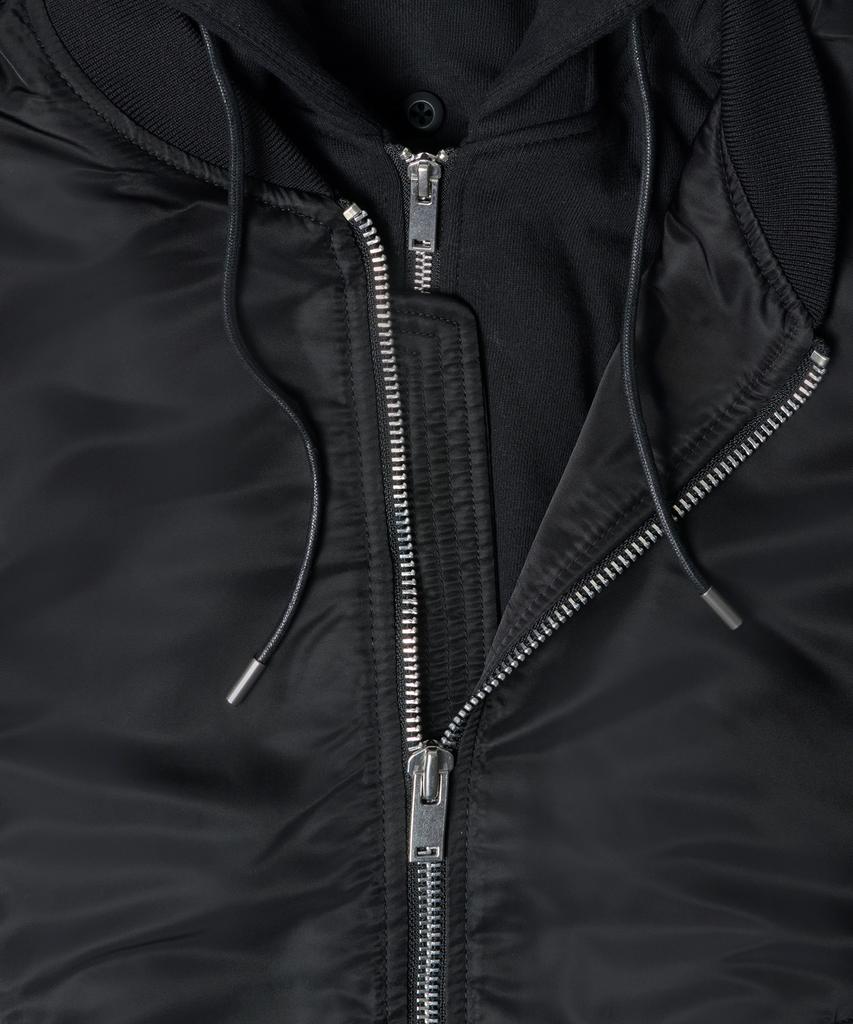 Musinsa Standard Oversized Detachable Hooded Ma-1 Bomber Jacket [Black]