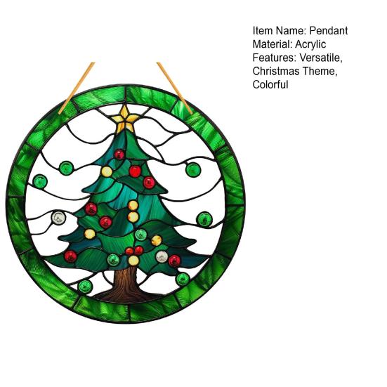 Yousheng Рождественские ловцы солнца Акриловые расписные украшения Праздничный декор для окна, дерева, крыльца Красочные отражения Подвесные украшения для дома