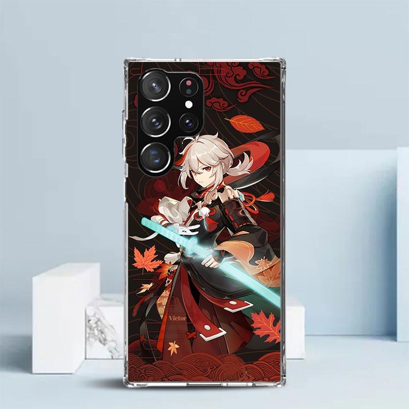 Чехол для телефона Kazuha Genshin Impact для Samsung Galaxy S24 S25 Edge S26 Ultra S22 S23 Plus S21 + S20 FE Мягкая задняя крышка из ТПУ Galaxy