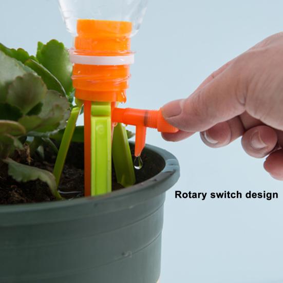 12 шт. Шипы для самополива растений, регулируемые шипы для медленного полива, система капельного орошения растений с переключателем клапана контроля капель для комнатных растений
