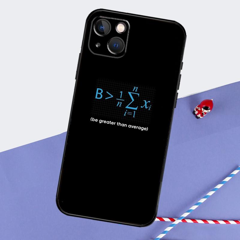 Забавные Математические Формулы Уравнения Чехол для Телефона Для iPhone 16 Pro Max 12 13 Mini 11 14 15 Pro Max XR 15 16 Plus 16e Задняя Крышка