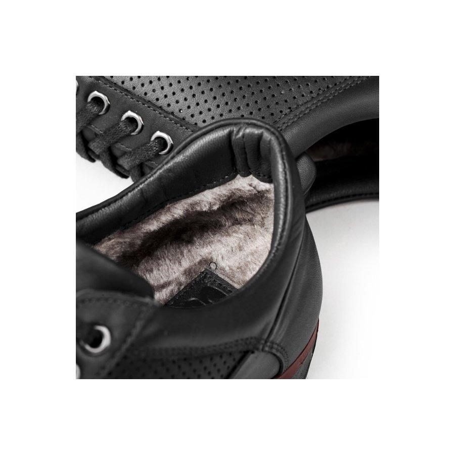 Мужские зимние повседневные кроссовки из натуральной кожи с плюшевой подкладкой