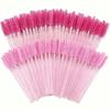 Disposable Mascara Wands, Nylon Bristle Eyelash Brush Spoolies, Unscented Eyebrow Extension Applicator with ABS Plastic Rod, Pink and Black Wand Set