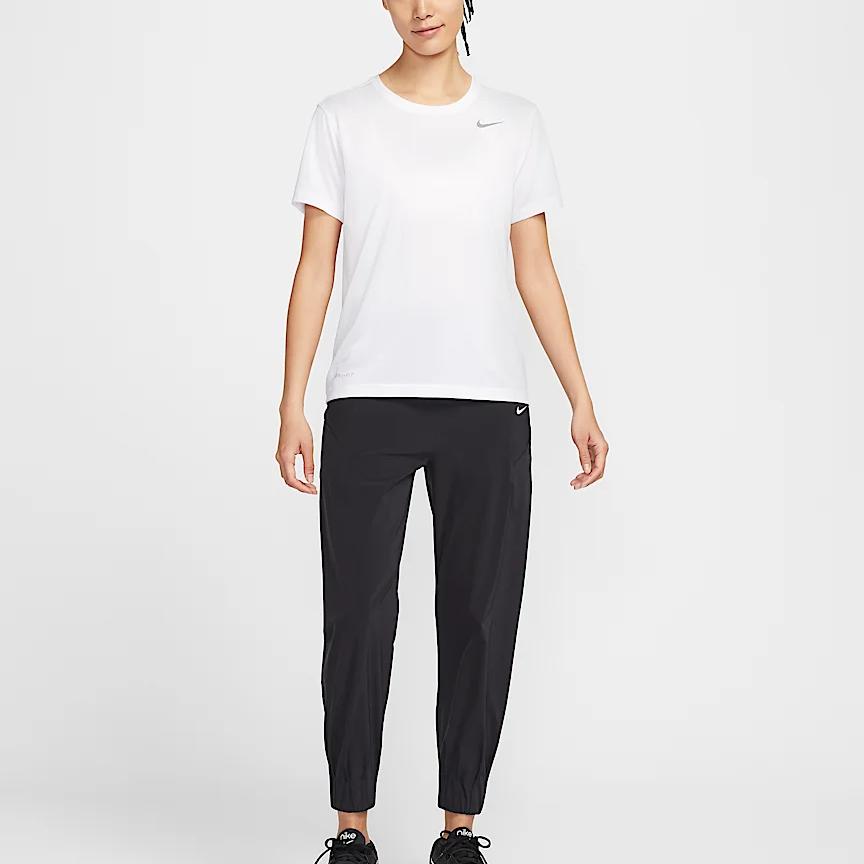 Nike Dri-Fit Team Legend Quick-Dry Comfortable Crew Neck Short Sleeve T-Shirt Women Tops White IB8899-100