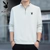 Playboy Men's Stand Collar Long Sleeve Casual T-Shirt