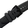 24mm Black Silicone Straps for Porsche Design P6612 Watch Strap Watchband Belt Wristband Replacement Watch Bracelet