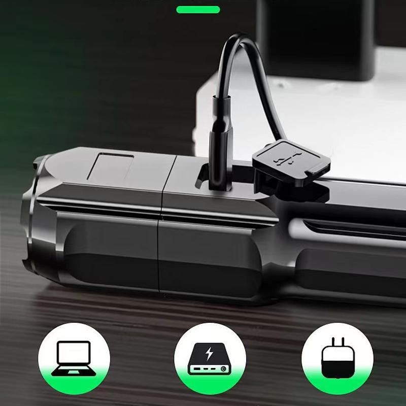AUQ3 for Toyota Fortuner Flashlight Strong Light Rechargeable Household Outdoor Portable Led Night Flashlight Accessories Car Styling