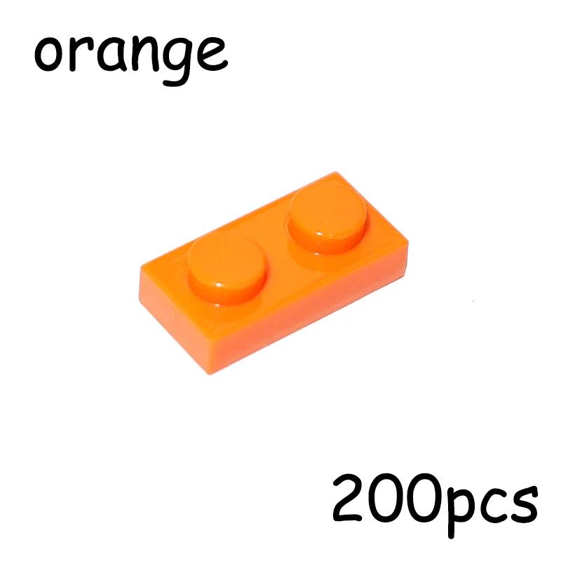 200 шт. Конструктор DIY Фигурки Кирпичики 1*2 Частицы для Сборки MOC 3023 Тонкая Пластина 1x2 Точки Образовательная Креативная Игрушка для Детей