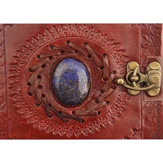 Винтажный кожаный дневник, бумажные дневники ручной работы с металлическим замком для мужчин и женщин, подарок для путешествий (5x7 дюймов, коричневый)