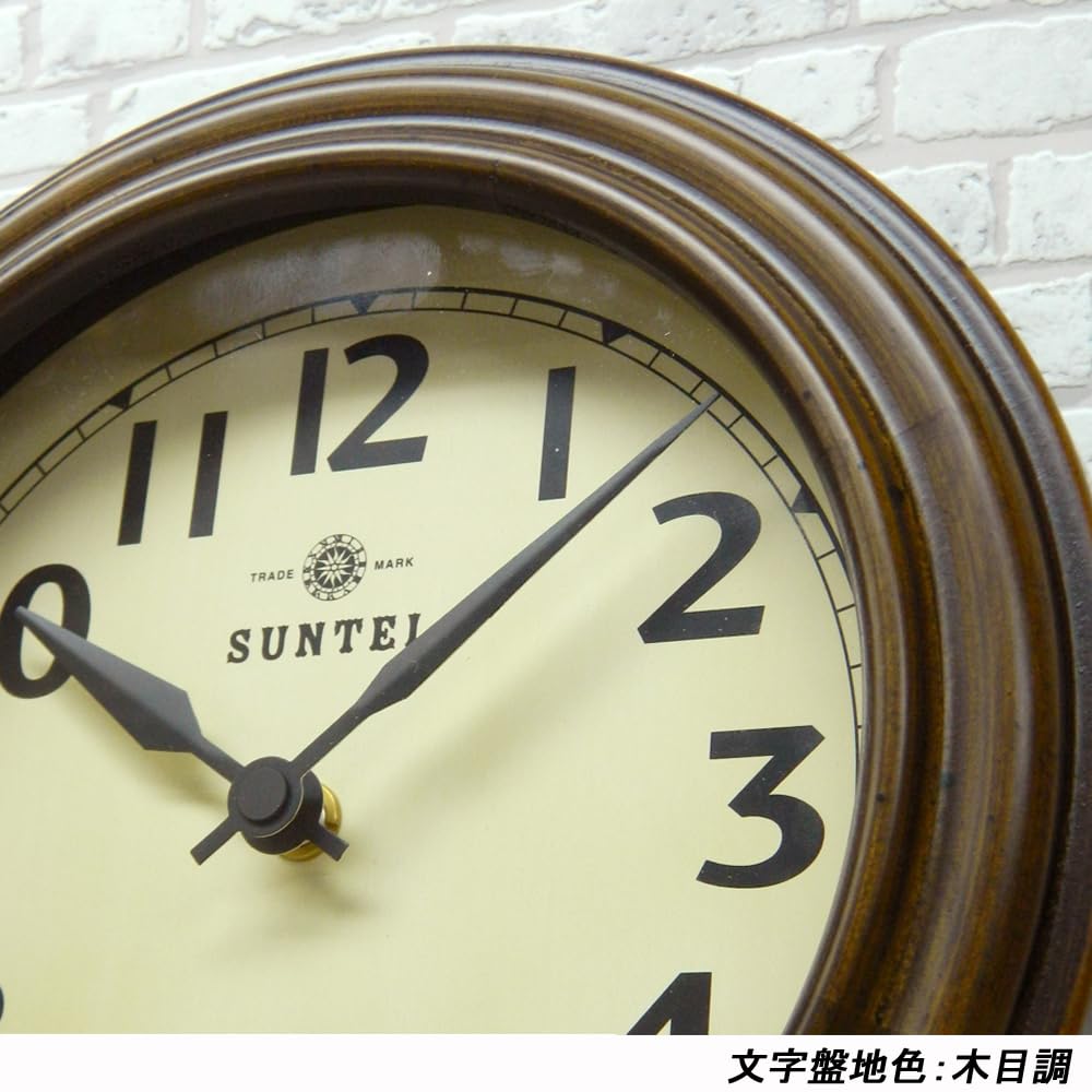 Santeru QL676-A, Сделано в Японии, Мини-часы-маятник Дарума (Арабские буквы), Античный коричневый