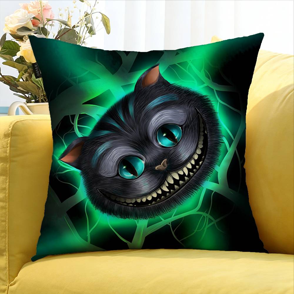 Cool CCheshire CCat Various Sizes Square Pillow Case For Car Home Bedchamber Decor
