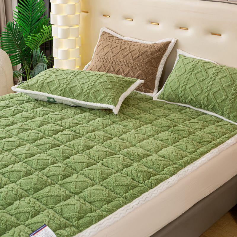 Зимний теплый бархатный матрас Tafu, мягкая подушка с бархатным одеялом, постельное белье, молочный бархатный чехол для студенческого общежития, машинная стирка