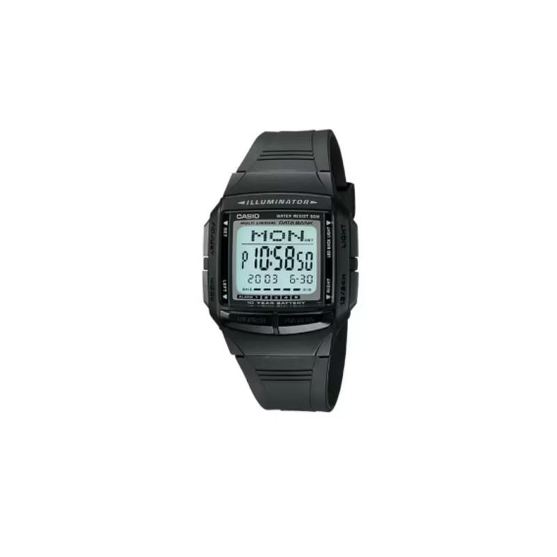 Casio Водонепроницаемость 50 метров Кварцевый полимерный ремешок 36 мм унисекс серый циферблат DB-36-1AV