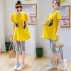 2024 Mid-length Korean Loose Maternity T-Shirt - Trendy Spring/Summer Short-Sleeved Tops