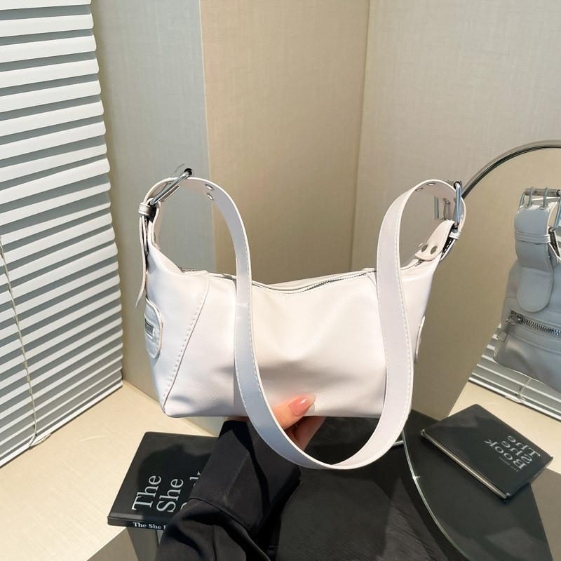 Solid Simple Color Women Casual Pu Leather Shoulder Bag For Daily And Commuting