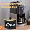Coffee Filter Holder Wooden Storage Box with Lid Large Capacity Coffee Filter