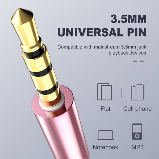 In-ear Wired Earphone Metal Magnetic Subwoofer Mic Volume Control Gaming Headset