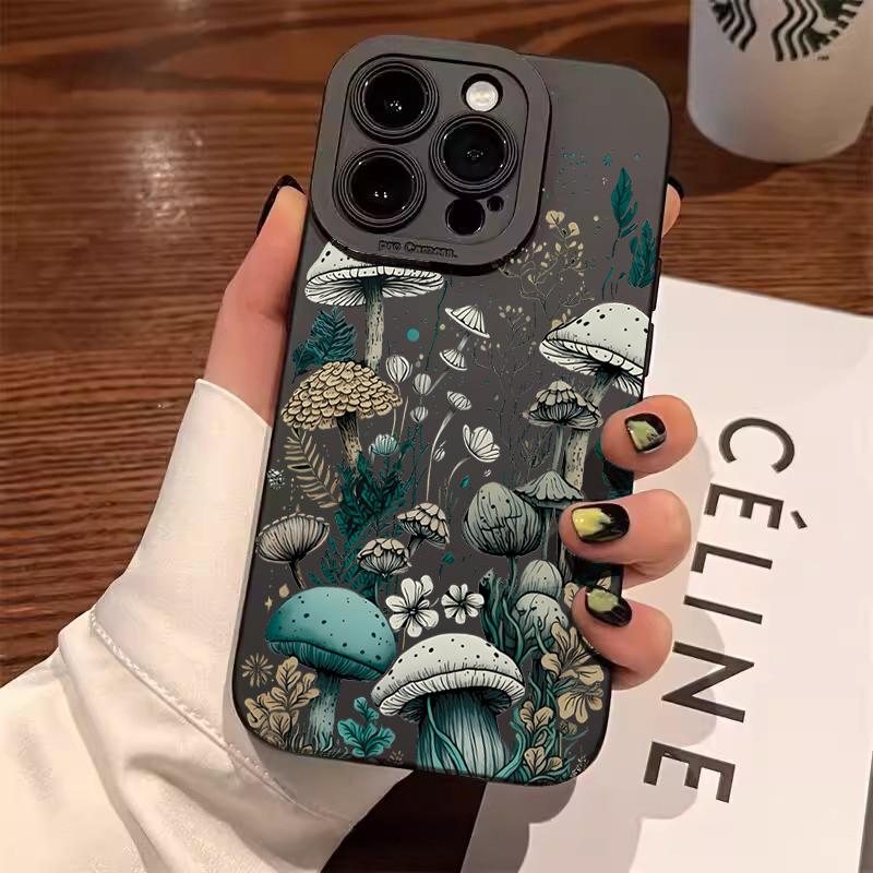 Case for Xiaomi 14 Cases Poco F6 Case Flower Herb Mushroom Phone Case for Mi 13 12 11 Lite 13T 12T Poco X6 X5 X3 F5 M6 Pro Cover