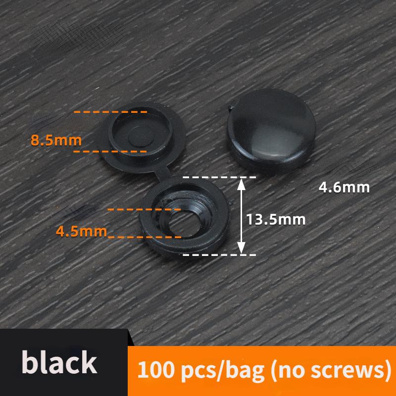 100 шт. крышки для винтов, внутренние крышки, пластиковая крышка, защитная гайка с плоской головкой, нейлоновый болт, круглые пластиковые колпачки для винтов