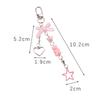 Goth Y2K Phone Charm Bow Keychain Pendant Kawaii Key Chain Bag For Girls Women Guitar Strap Lanyard Beaded Keychain Pendant