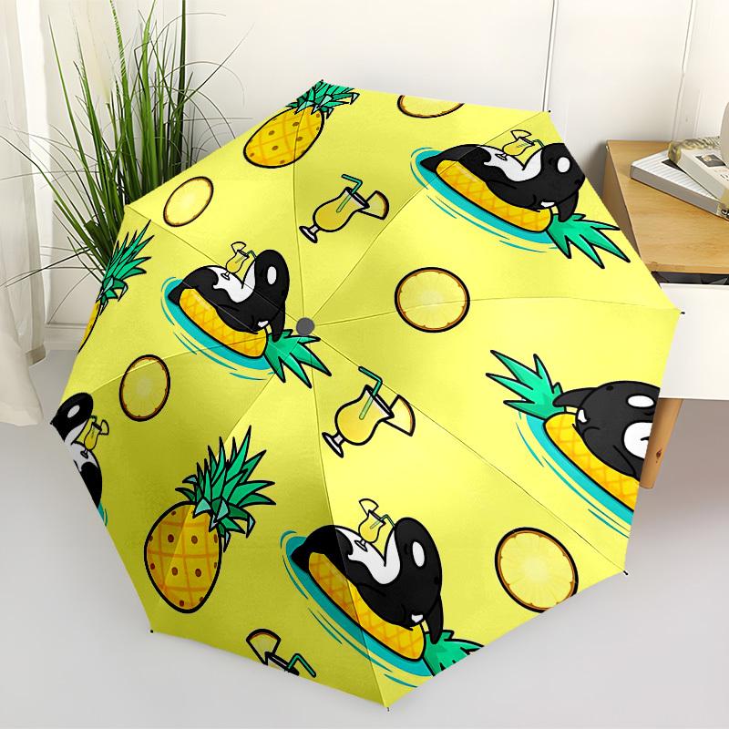 1pc Pineapple Floats Automatic Open/Close Umbrella, Formal Events - Ideal Gift for Family or Friends, Outdoor Accessory yy251211140