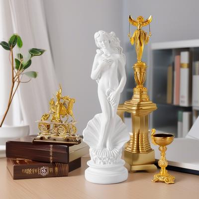 Статуэтка Афродиты 18см, смола, белая, греческая скульптура, Рождение Венеры, фигурки, книжная полка, настольное украшение и аксессуары
