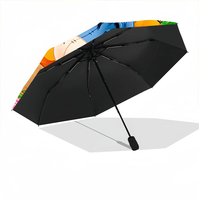 1pc Winnie the Pooh Friends Auto Open Close Umbrella, Portable Folding Design, 8-Bone Iron Frame Outdoor Umbrella, Festival Gift for Fans, T