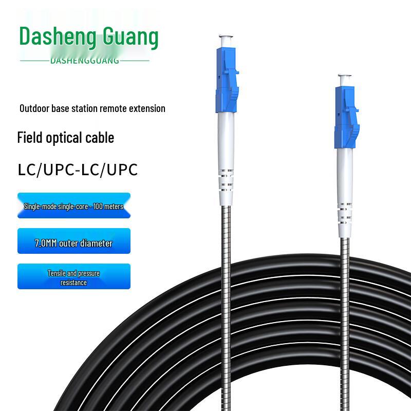 Dasheng Optic Telecom-Grade Armored Single-Mode Fiber Optic Patch Cable