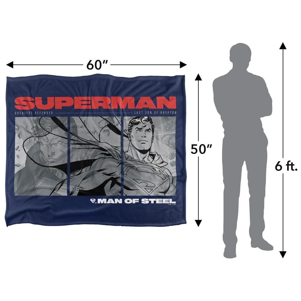 Superman Man Of Steel Comic Blanket