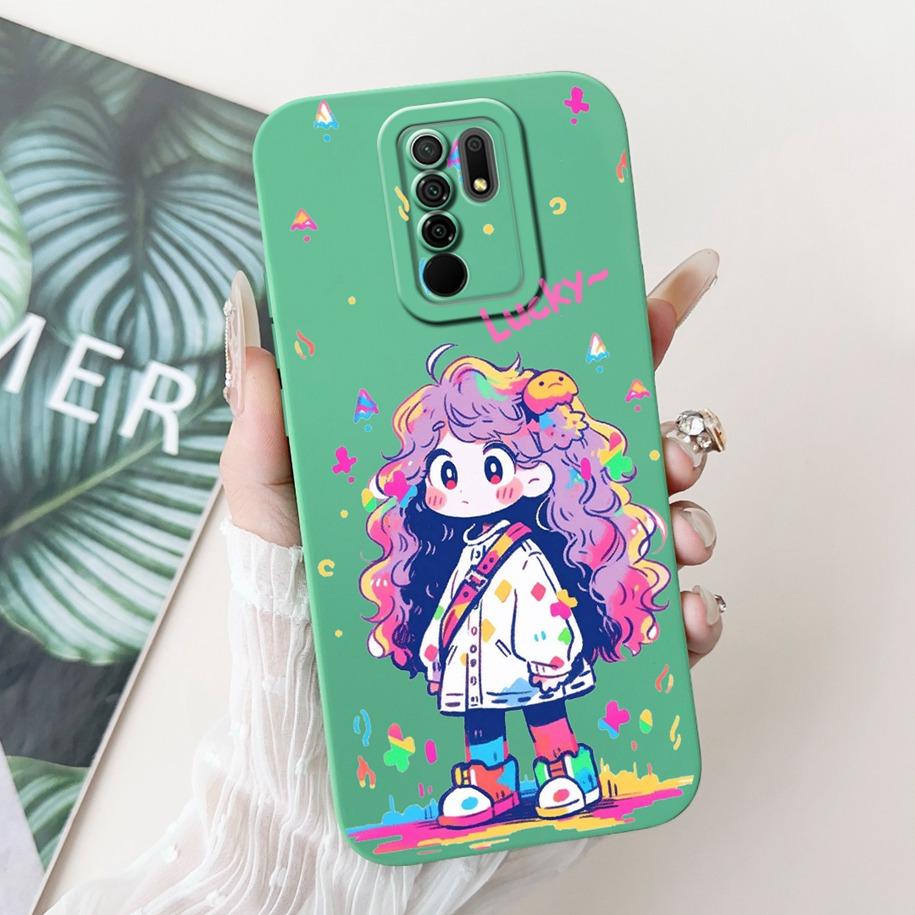 Чехол для Xiaomi Redmi 9 Милый Мультяшный Пингвин Кролик Мягкий Жидкий Силикон Ударопрочный Чехол для Xiaomi Redmi 9 Prime Redmi9 Fundas