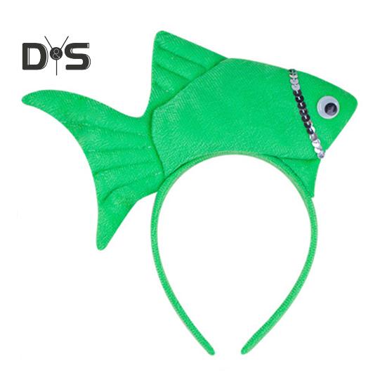 Goldfish Headband Fish Design Costume Hair Hoop Adjustable Headband Cosplay Props Party Dress Up Birthday Supplies