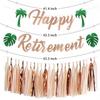 Retirement Theme Party Banner And Tassel With For Summer Event And Background Decor