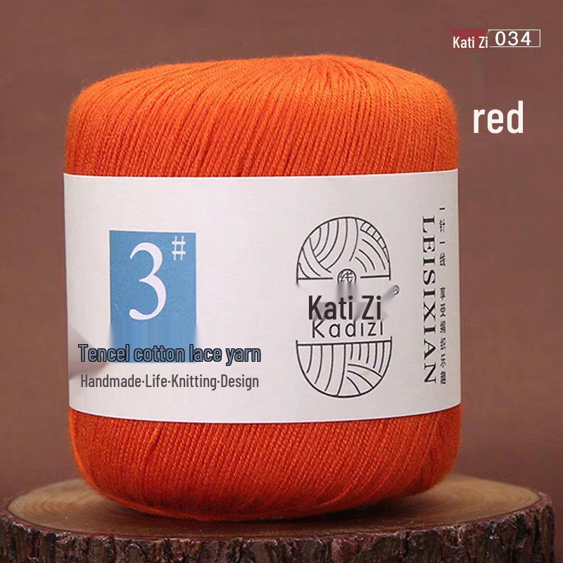 Пряжа Tencel Хлопок Кружево для Летнего Вязания Крючком и DIY - Нет. 3