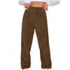 Women's Fashionable Relaxed-Fit Trousers Sporty Fleece-Lined Solid-Colour Cuffed Trousers