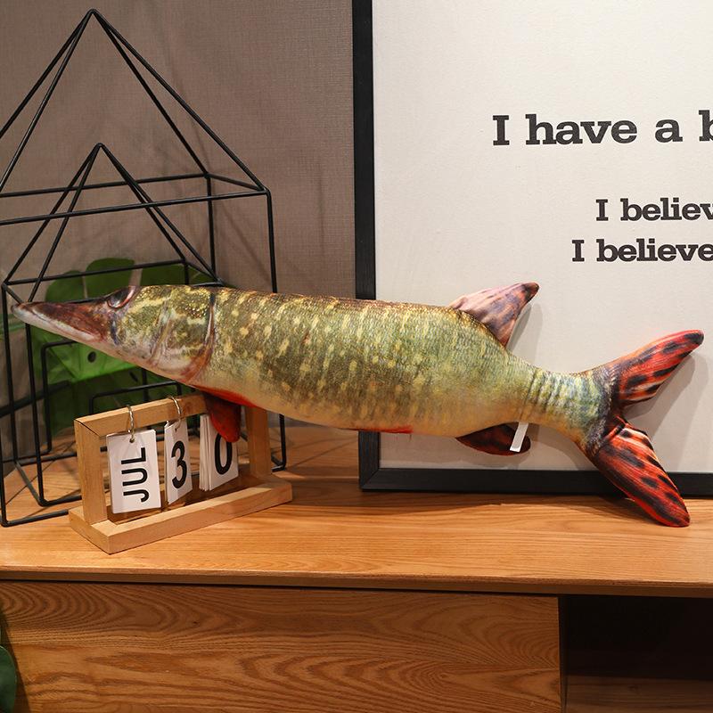 Имитация Торпеды Пираньи Дракон Морской Окунь Наклонный Рот Подушка Маленький Белый Кролик Длинная Полоса Милая Рыба Плюшевая Игрушка Кукла