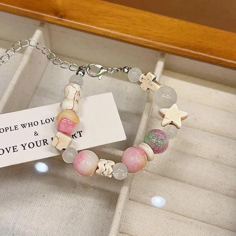 Красочный браслет из бисера, простые эластичные браслеты, летние украшения, штабелируемые браслеты, браслеты дружбы