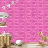 Polynesian Geometric Pattern Wallpaper Powder Pink and Purple 50x1000