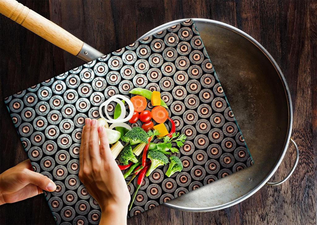 GLASS PLATE CUTTING BOARD 52x40 PATTERN