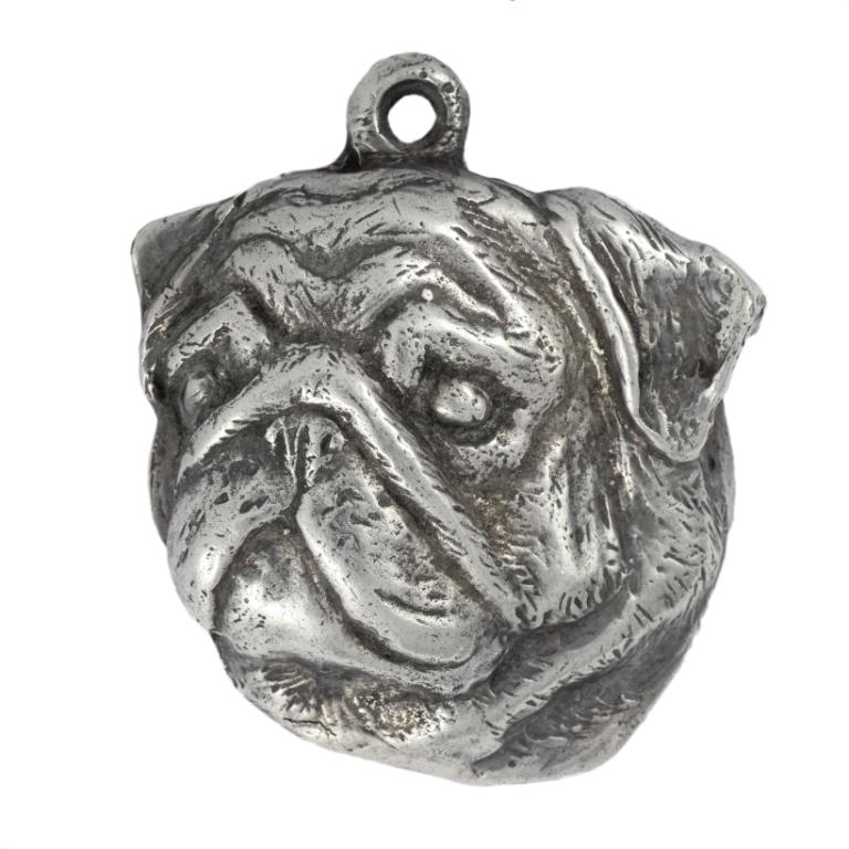 Mops, Pug, Carlin Ii - Posrebrzany Brelok Do Kluczy Z Psem, Ozdoba Torebki, Zawieszka Do Plecaka Marki Art-Dog