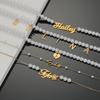 Atoztide Custom Name Necklace for Women Imitation Pear Chain Stainless Steel Jewelry Clavicle Choker Personalized Christmas Gift