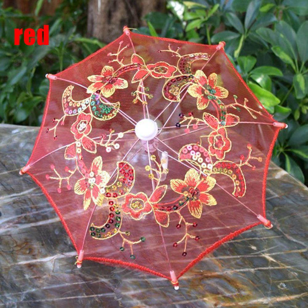 Мини-игрушки для детей, подарочные вышитые зонтики, солнцезащитный козырек, новый кружевной зонтик, аксессуары для кукол