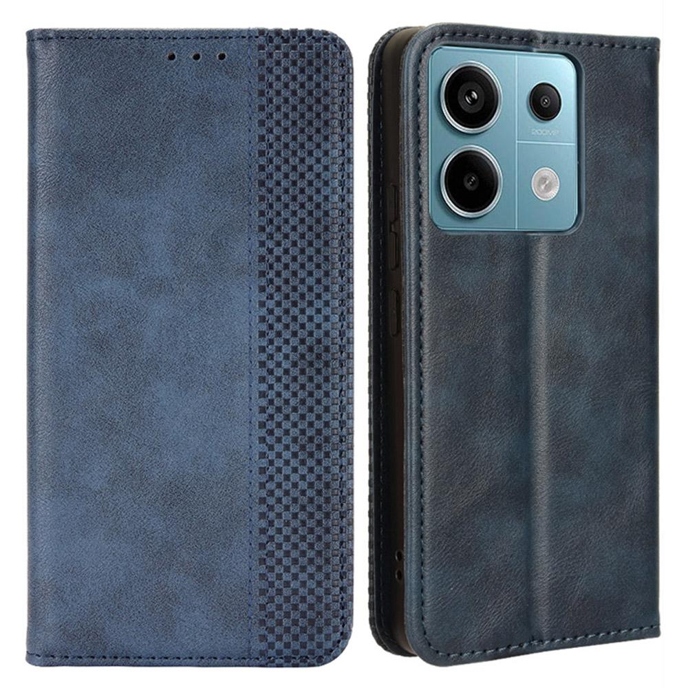 For Xiaomi Redmi Note 13 Pro 5G/Poco X6 5G Phone Case Wallet Retro PU Leather Cell Phone Cover