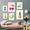Funny Fruit Poster Avocado Guitar Lemon DJ Pineapple Cake Yoga Prawn Canvas Painting Wall Pictures Kitchen Kids Room Home Decor