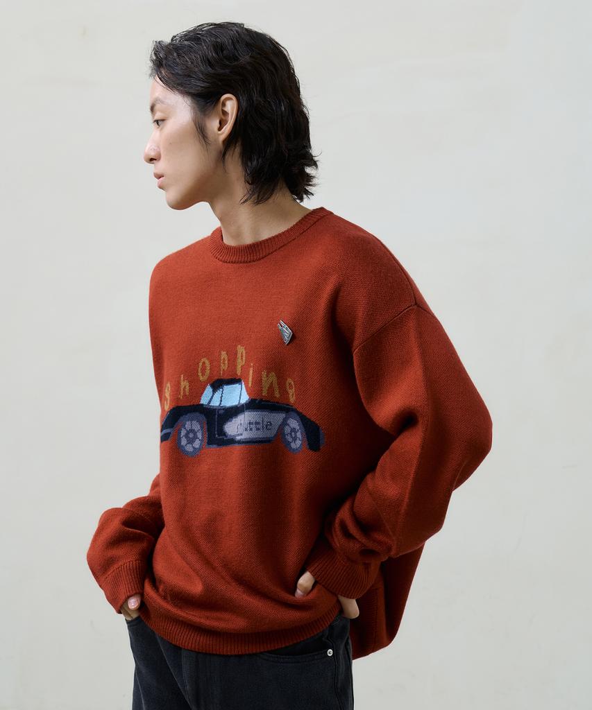 KNOUUN Shopping Car Knit (Red)
