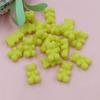 DIY Rubber Cute Bear Beads Bracelets Solid Color Loose Beads Jewelry Making Bear Shaped Necklace 18*11mm 20Pcs