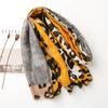 Spring And Autumn Winter Coffee Color Versatile Leopard Scarf Women'S Long Style Thin Style Brown Scarf Long Shawl